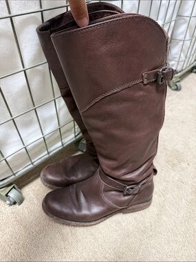 Frye Brown Leather Over-the-Knee Riding Boots